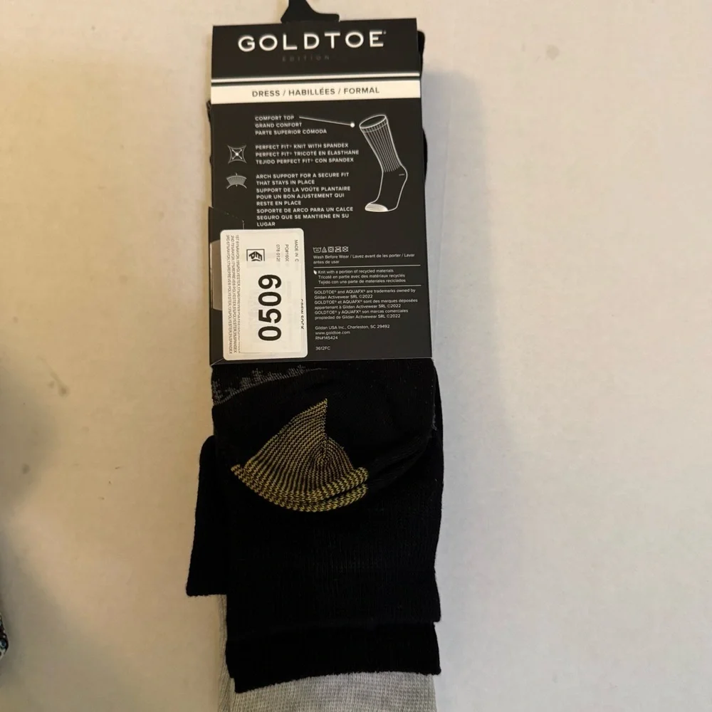GoldToe Edition Mens Blueridge Crew Socks Assorted, 3 Pack
